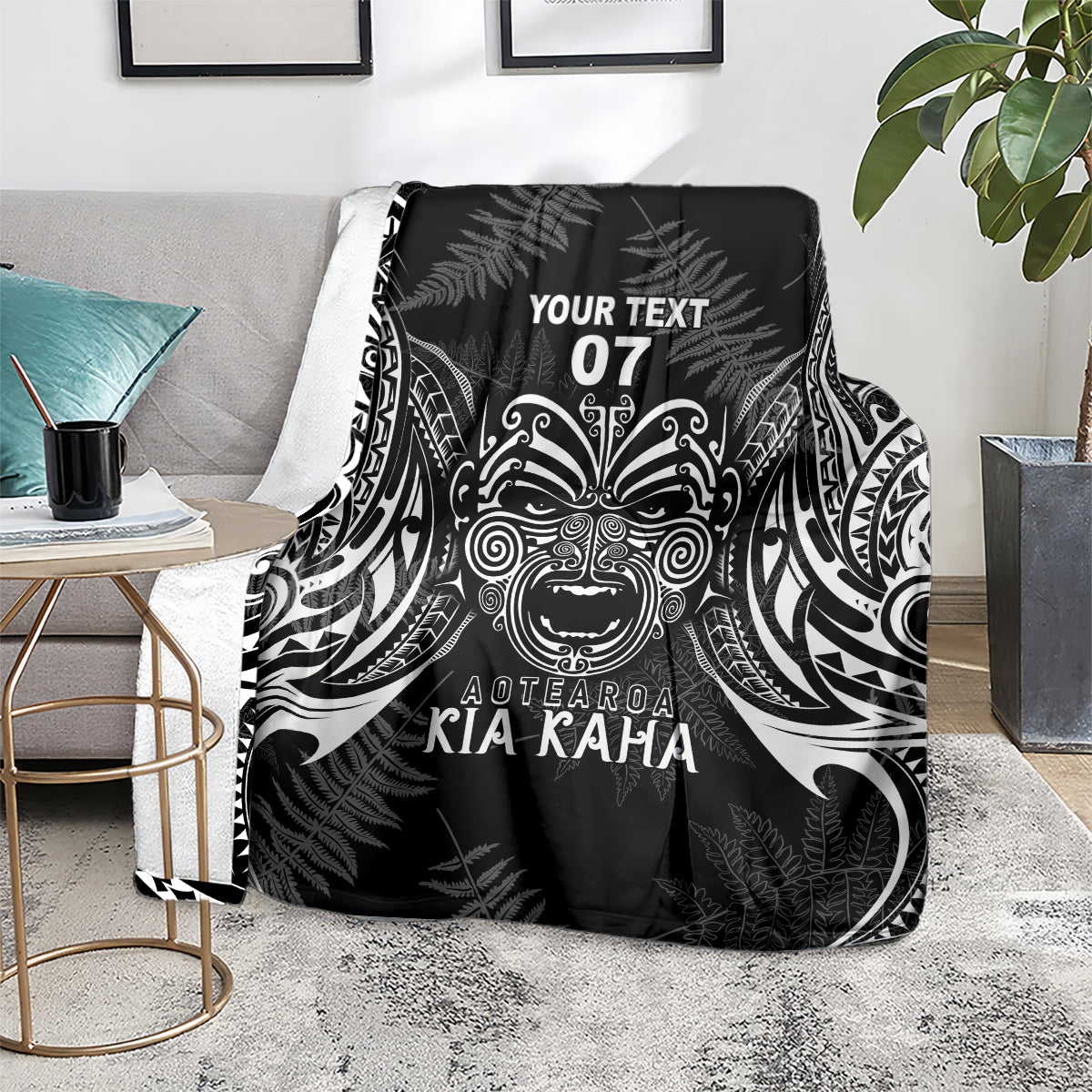 New Zealand Rugby Blanket 2023 World Cup Aotearoa Create History LT7 - Polynesian Pride