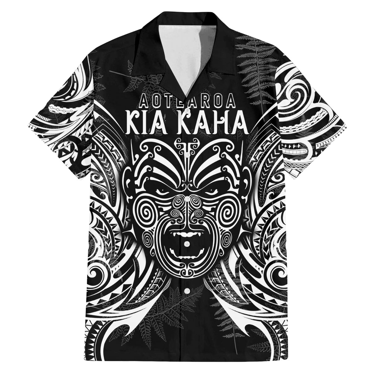 New Zealand Rugby Family Matching Mermaid Dress and Hawaiian Shirt 2023 World Cup Aotearoa Create History LT7 Dad's Shirt - Short Sleeve Black - Polynesian Pride