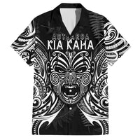 New Zealand Rugby Family Matching Summer Maxi Dress and Hawaiian Shirt 2023 World Cup Aotearoa Create History LT7 Dad's Shirt - Short Sleeve Black - Polynesian Pride