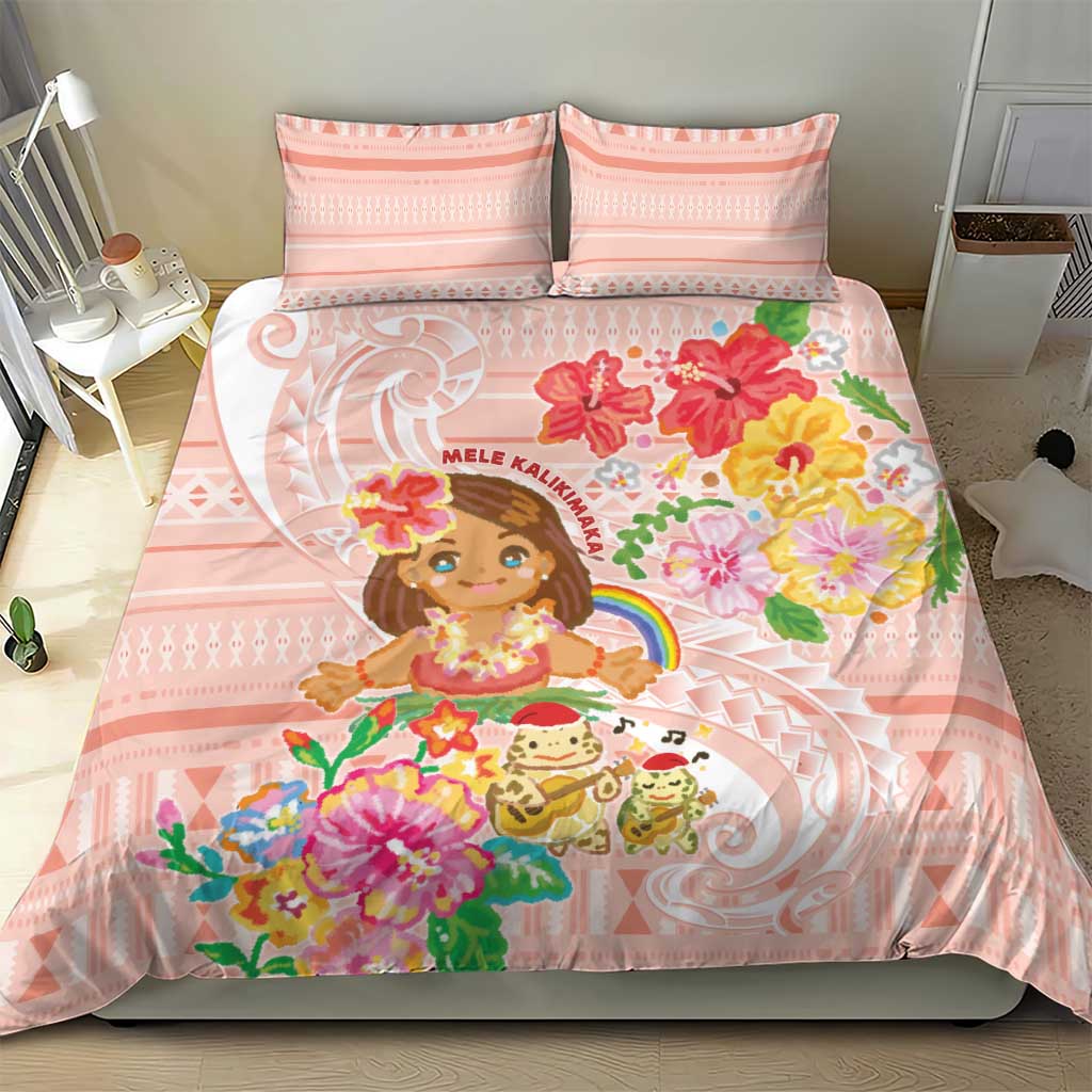 Aloha Hawaii Bedding Set Kawaii Mele Kalikimaka - Pastel Fever