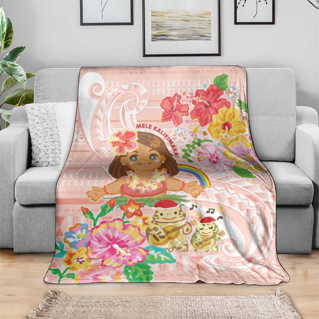 Aloha Hawaii Blanket Kawaii Mele Kalikimaka - Pastel Fever