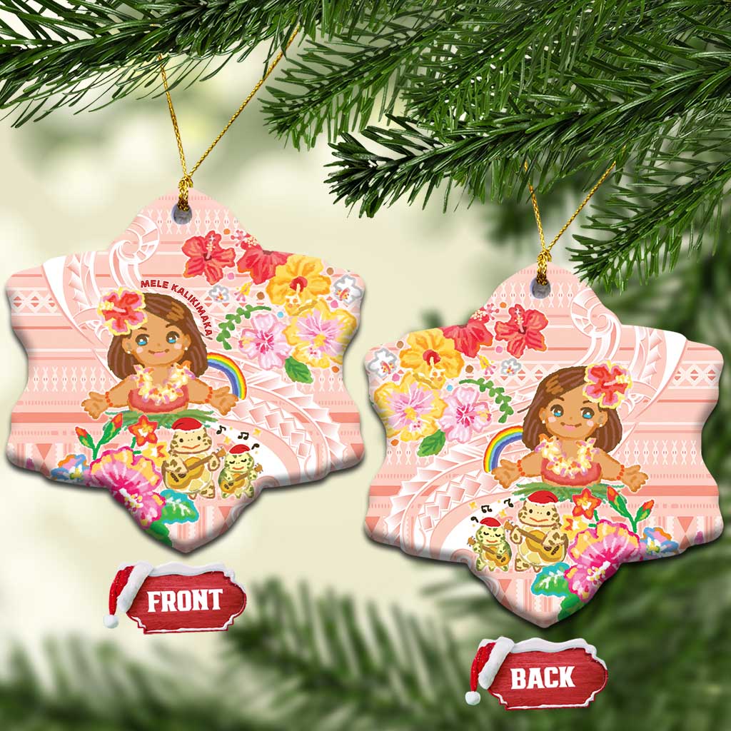Aloha Hawaii Ceramic Ornament Kawaii Mele Kalikimaka - Pastel Fever