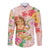 Aloha Hawaii Long Sleeve Button Shirt Kawaii Mele Kalikimaka - Pastel Fever