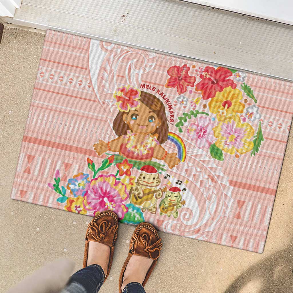 Aloha Hawaii Rubber Doormat Kawaii Mele Kalikimaka - Pastel Fever