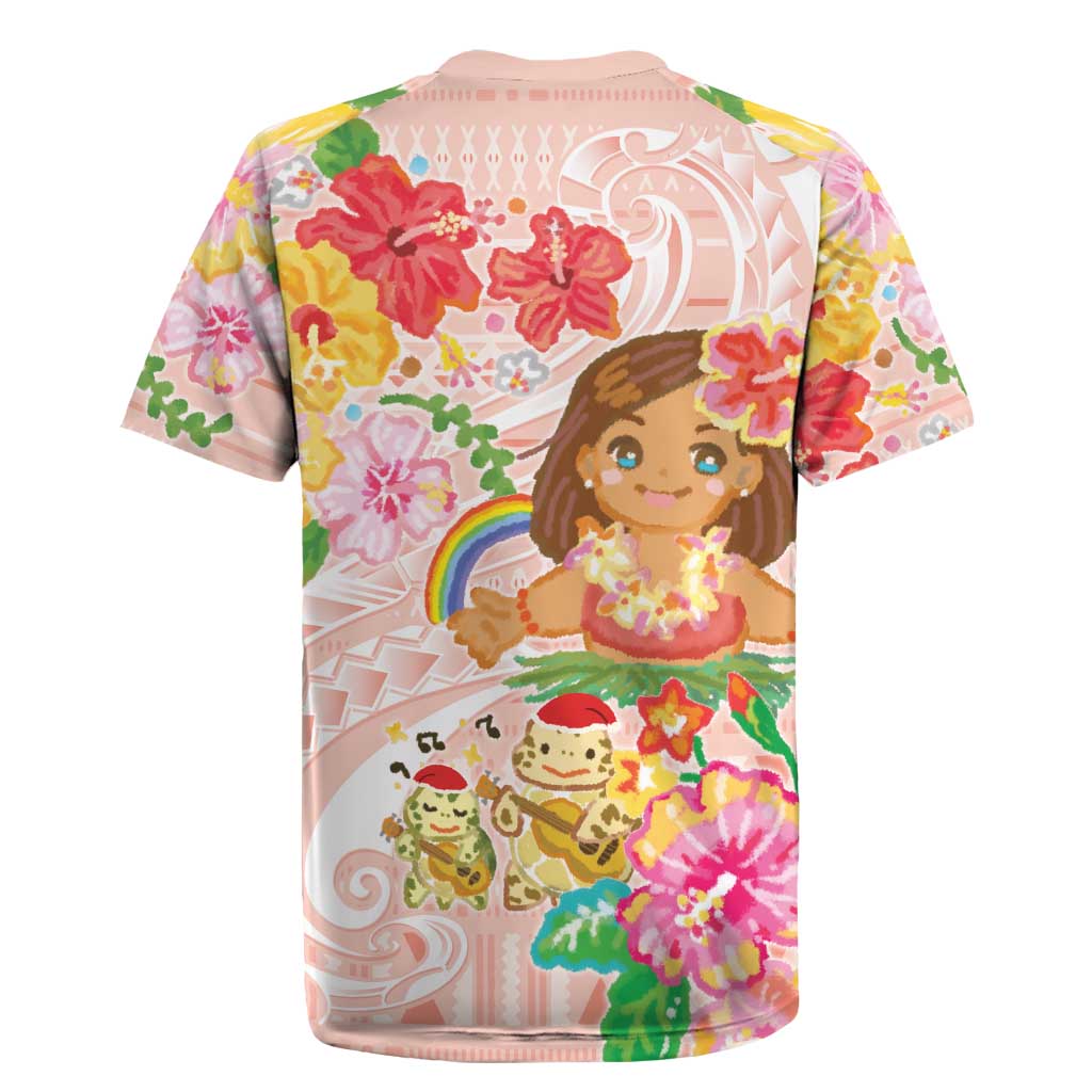 Aloha Hawaii Rugby Jersey Kawaii Mele Kalikimaka - Pastel Fever