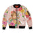 Aloha Hawaii Sleeve Zip Bomber Jacket Kawaii Mele Kalikimaka - Pastel Fever