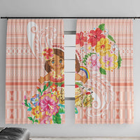 Aloha Hawaii Window Curtain Kawaii Mele Kalikimaka - Pastel Fever