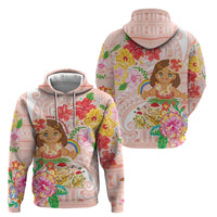 Aloha Hawaii Zip Hoodie Kawaii Mele Kalikimaka - Pastel Fever