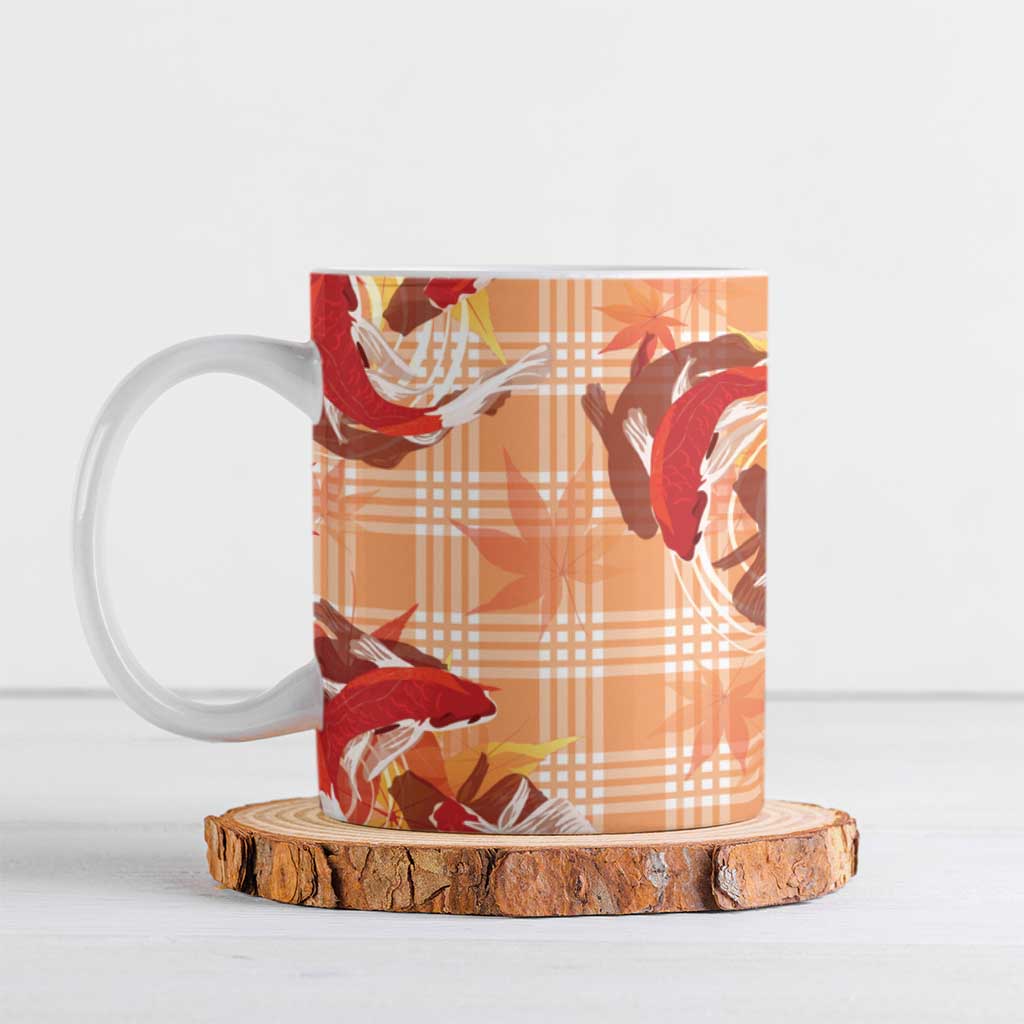 Orange Palaka Hawaii Aloha Ceramic Mug Koi Pond Mix Japanese Maple - Polynesian Pride