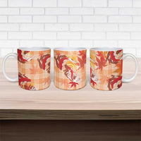 Orange Palaka Hawaii Aloha Ceramic Mug Koi Pond Mix Japanese Maple - Polynesian Pride