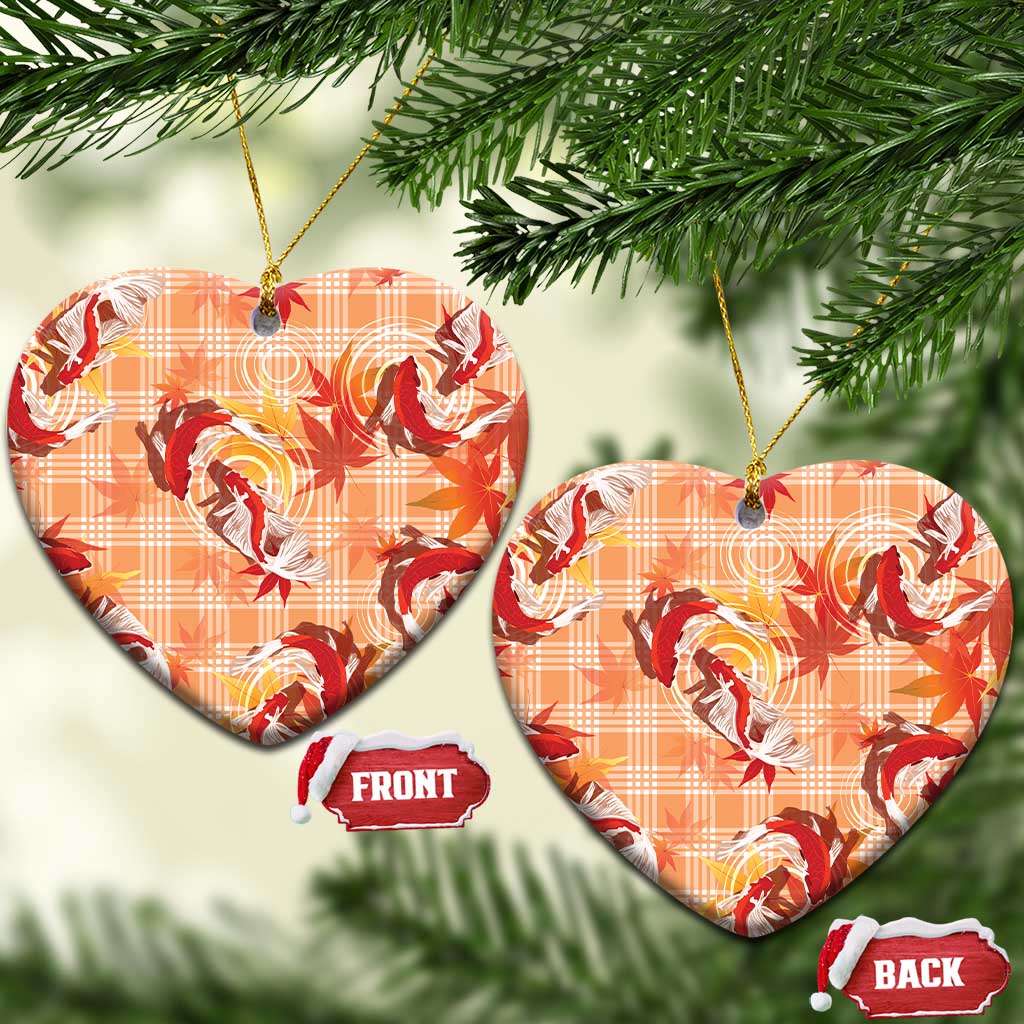 Orange Palaka Hawaii Aloha Ceramic Ornament Koi Pond Mix Japanese Maple - Polynesian Pride