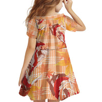 Orange Palaka Hawaii Aloha Family Matching Summer Maxi Dress and Hawaiian Shirt Koi Pond Mix Japanese Maple LT7 - Polynesian Pride