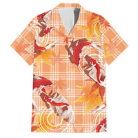 Orange Palaka Hawaii Aloha Family Matching Summer Maxi Dress and Hawaiian Shirt Koi Pond Mix Japanese Maple LT7 Dad's Shirt - Short Sleeve Orange - Polynesian Pride
