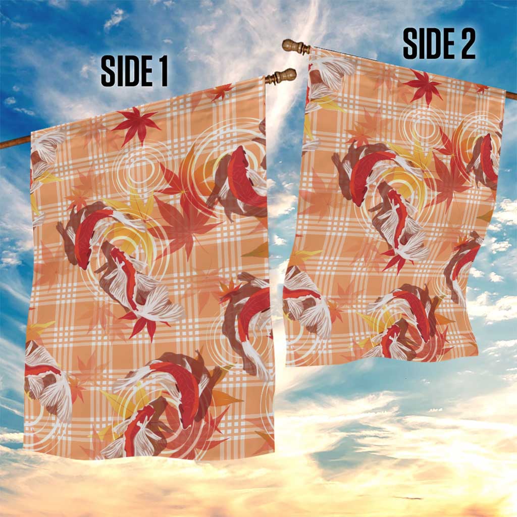 Orange Palaka Hawaii Aloha Garden Flag Koi Pond Mix Japanese Maple - Polynesian Pride
