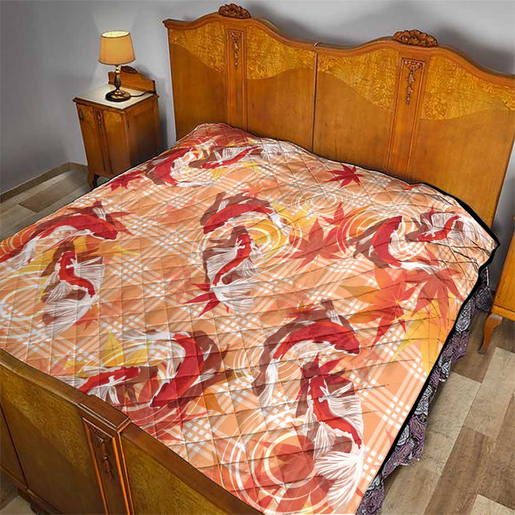 Orange Palaka Hawaii Aloha Quilt Koi Pond Mix Japanese Maple - Polynesian Pride
