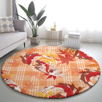 Orange Palaka Hawaii Aloha Round Carpet Koi Pond Mix Japanese Maple - Polynesian Pride