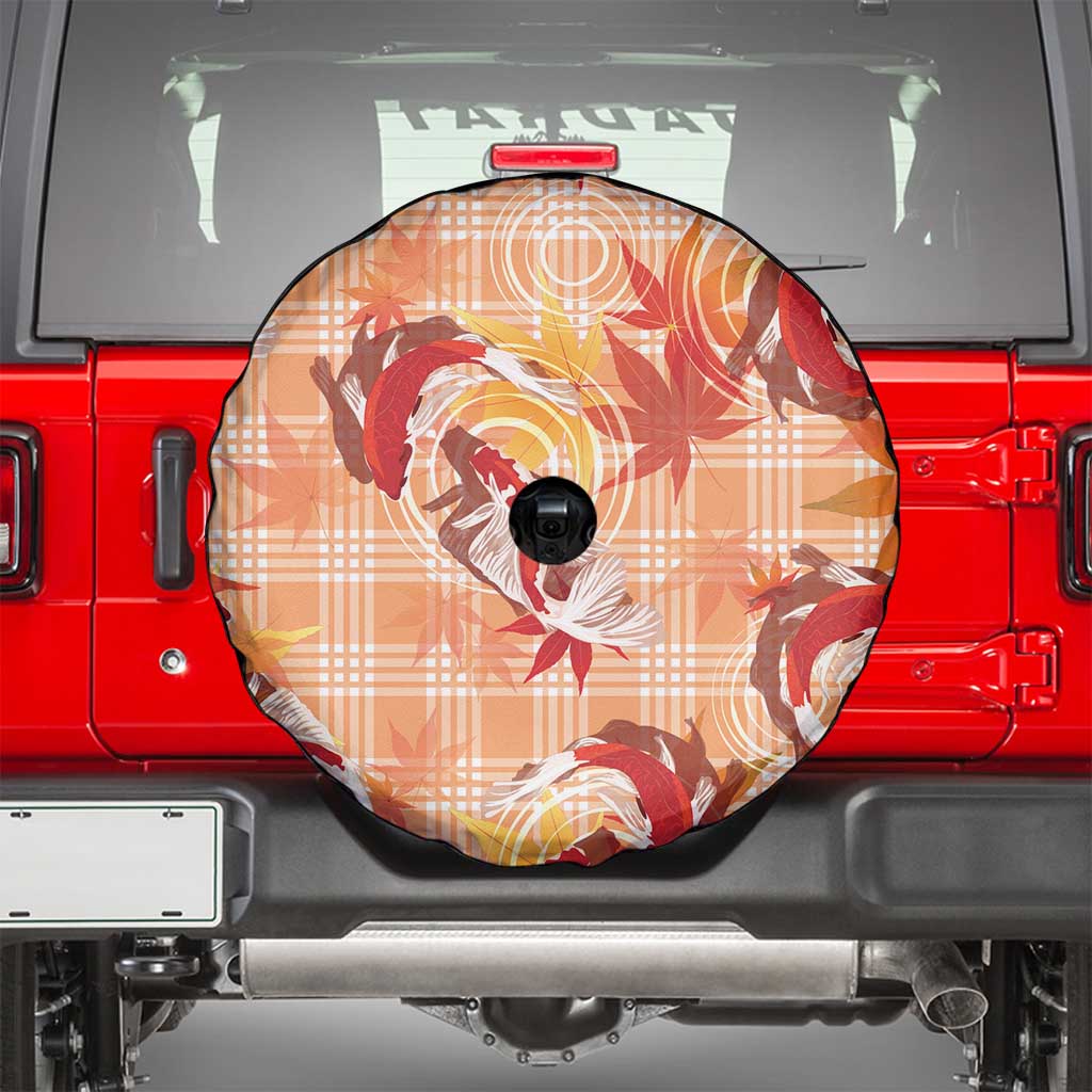 Orange Palaka Hawaii Aloha Spare Tire Cover Koi Pond Mix Japanese Maple - Polynesian Pride