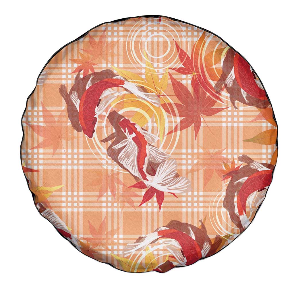 Orange Palaka Hawaii Aloha Spare Tire Cover Koi Pond Mix Japanese Maple - Polynesian Pride