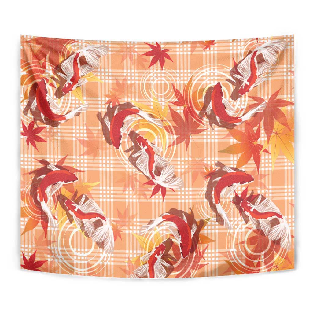 Orange Palaka Hawaii Aloha Tapestry Koi Pond Mix Japanese Maple - Polynesian Pride