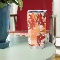 Orange Palaka Hawaii Aloha Tumbler Cup Koi Pond Mix Japanese Maple - Polynesian Pride