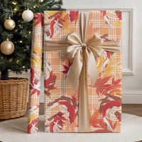 Orange Palaka Hawaii Aloha Wrapping Paper Koi Pond Mix Japanese Maple