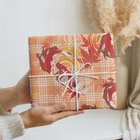 Orange Palaka Hawaii Aloha Wrapping Paper Koi Pond Mix Japanese Maple