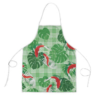 Lime Palaka Hawaii Aloha Apron Koi Pond Mix Monstera - Polynesian Pride
