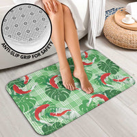 Lime Palaka Hawaii Aloha Bathroom Set Koi Pond Mix Monstera - Polynesian Pride