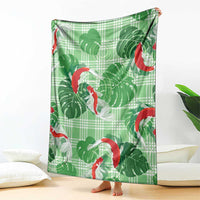 Lime Palaka Hawaii Aloha Blanket Koi Pond Mix Monstera - Polynesian Pride