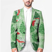 Lime Palaka Hawaii Aloha Blazer Koi Pond Mix Monstera - Polynesian Pride