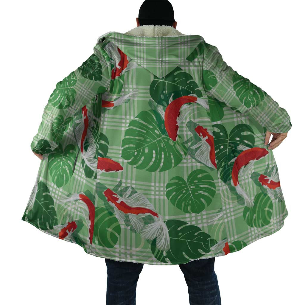 Lime Palaka Hawaii Aloha Cloak Koi Pond Mix Monstera - Polynesian Pride