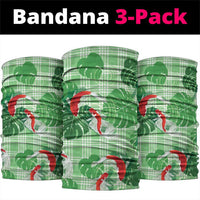 Lime Palaka Hawaii Aloha Neck Gaiter Koi Pond Mix Monstera - Polynesian Pride