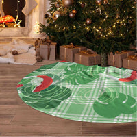 Lime Palaka Hawaii Aloha Tree Skirt Koi Pond Mix Monstera - Polynesian Pride