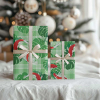 Lime Palaka Hawaii Aloha Wrapping Paper Koi Pond Mix Monstera