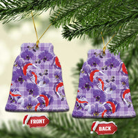 Lavender Palaka Hawaii Aloha Ceramic Ornament Koi Pond Mix Orchids - Polynesian Pride