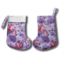 Lavender Palaka Hawaii Aloha Christmas Stocking Koi Pond Mix Orchids - Polynesian Pride