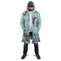 Turquoise Palaka Hawaii Aloha Cloak Koi Pond Mix Plumeria - Polynesian Pride