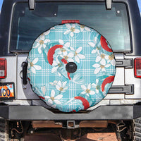 Turquoise Palaka Hawaii Aloha Spare Tire Cover Koi Pond Mix Plumeria - Polynesian Pride