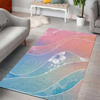Aloha Hawaii Floral Tapa Area Rug Patchwork Pastel Candy LT7 - Polynesian Pride