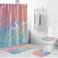 Aloha Hawaii Floral Tapa Bathroom Set Patchwork Pastel Candy LT7 Bathroom Set (4 pcs) Pastel - Polynesian Pride