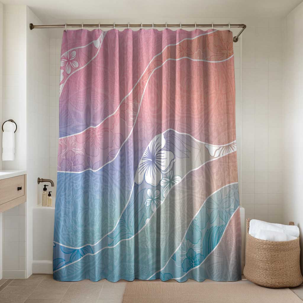 Aloha Hawaii Floral Tapa Bathroom Set Patchwork Pastel Candy LT7 Shower Curtain Only Pastel - Polynesian Pride