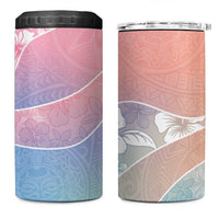 Aloha Hawaii Floral Tapa 4 in 1 Can Cooler Tumbler Patchwork Pastel Candy LT7 One Size: 16 oz Pastel - Polynesian Pride