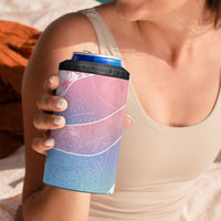 Aloha Hawaii Floral Tapa 4 in 1 Can Cooler Tumbler Patchwork Pastel Candy LT7 - Polynesian Pride