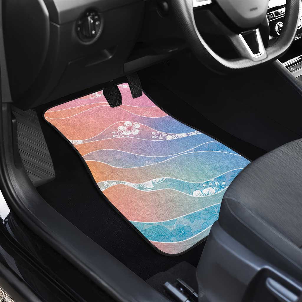 Aloha Hawaii Floral Tapa Car Mats Patchwork Pastel Candy LT7 - Polynesian Pride