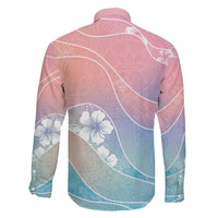 Aloha Hawaii Floral Tapa Family Matching Off Shoulder Short Dress and Hawaiian Shirt Patchwork Pastel Candy - Polynesian Pride