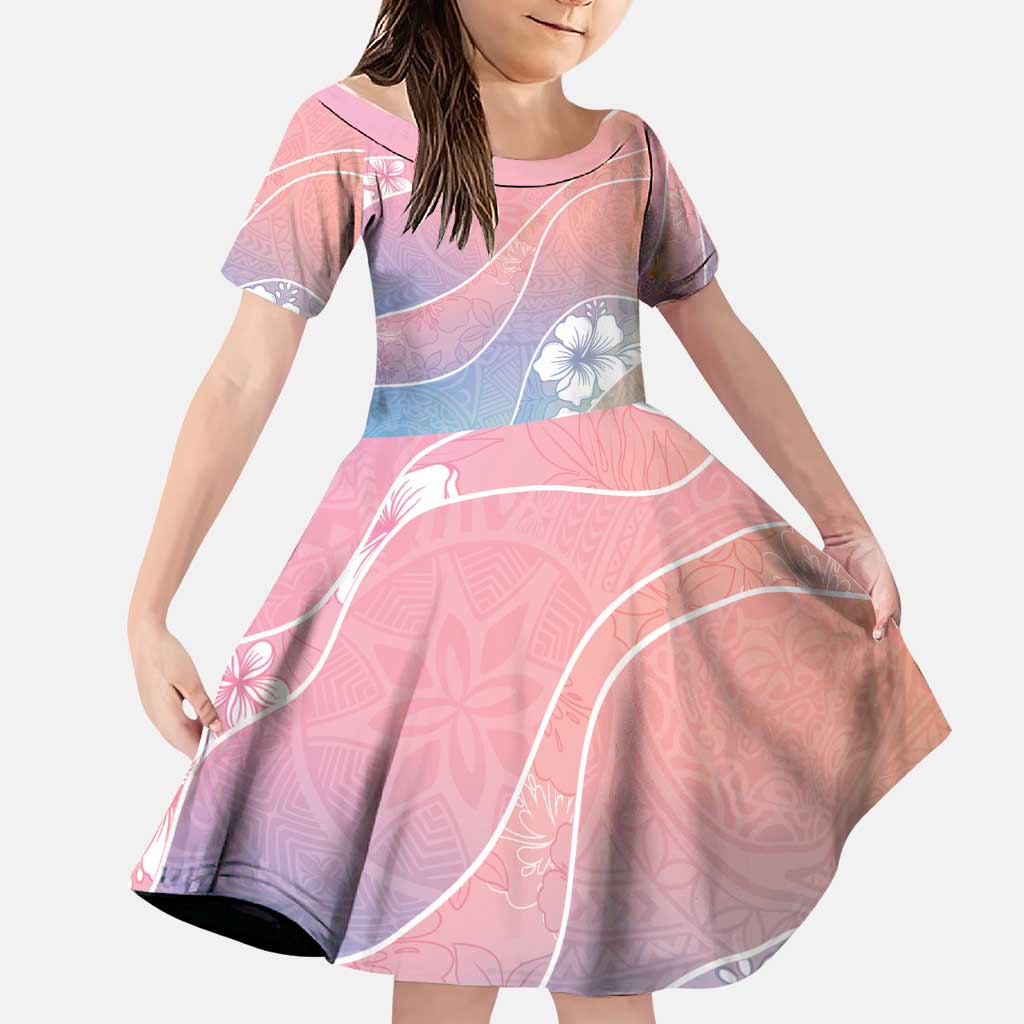 Aloha Hawaii Floral Tapa Family Matching Summer Maxi Dress and Hawaiian Shirt Patchwork Pastel Candy - Polynesian Pride