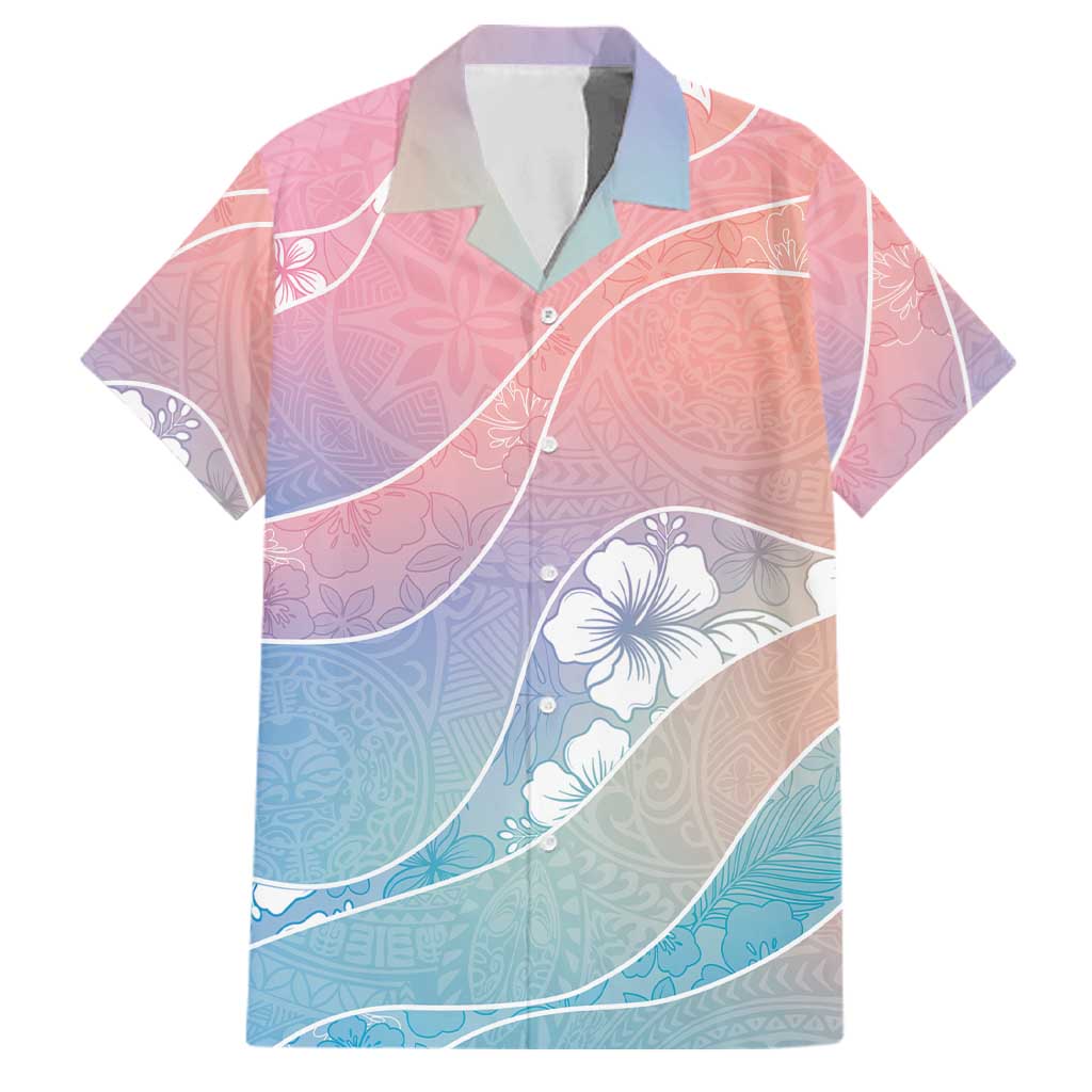 Aloha Hawaii Floral Tapa Family Matching Tank Maxi Dress and Hawaiian Shirt Patchwork Pastel Candy - Polynesian Pride