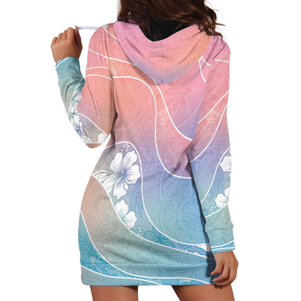 Aloha Hawaii Floral Tapa Hoodie Dress Patchwork Pastel Candy - Polynesian Pride