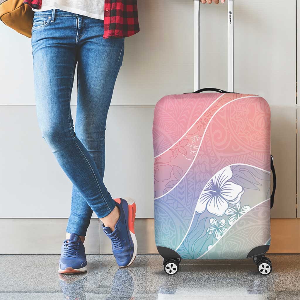 Aloha Hawaii Floral Tapa Luggage Cover Patchwork Pastel Candy LT7 - Polynesian Pride