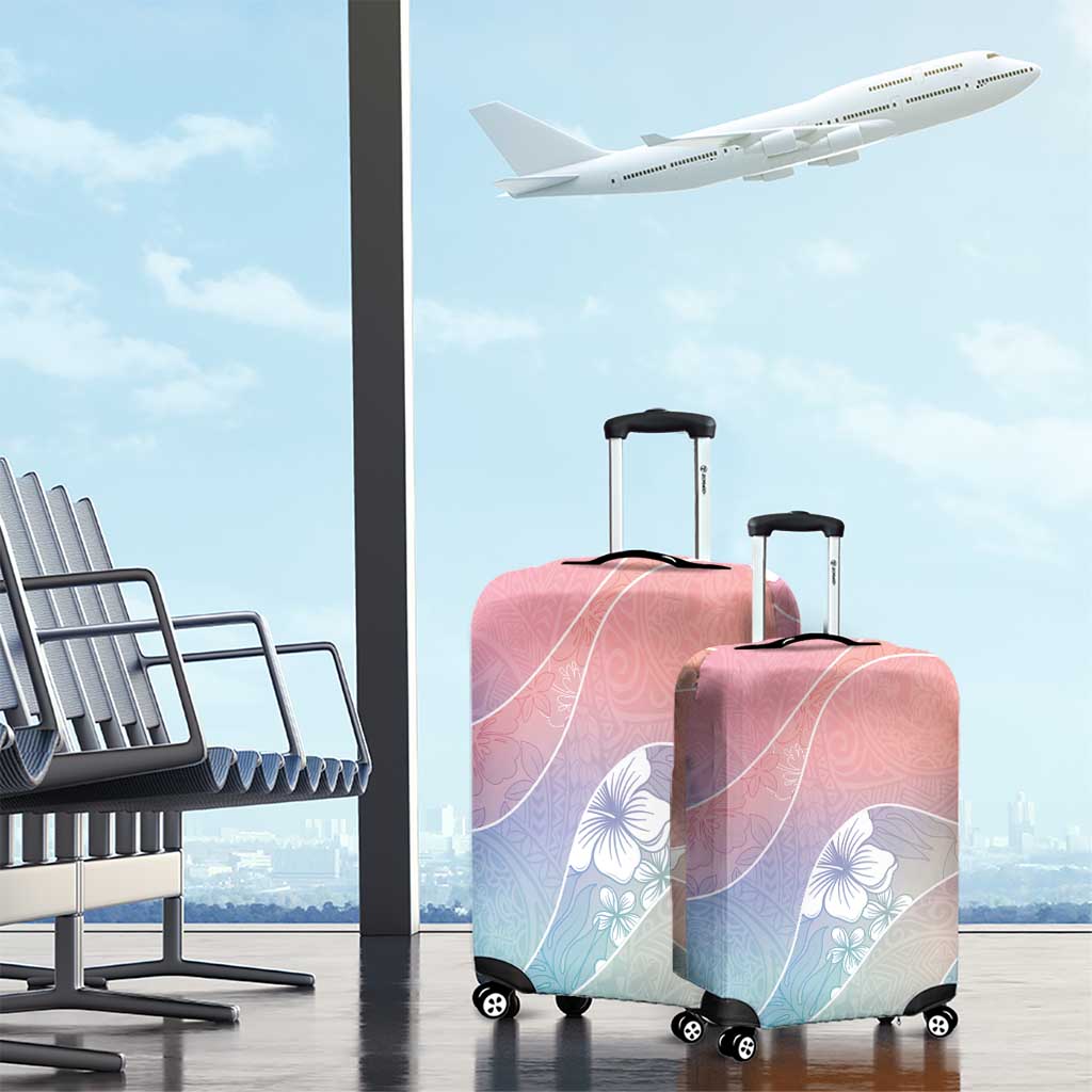 Aloha Hawaii Floral Tapa Luggage Cover Patchwork Pastel Candy LT7 - Polynesian Pride